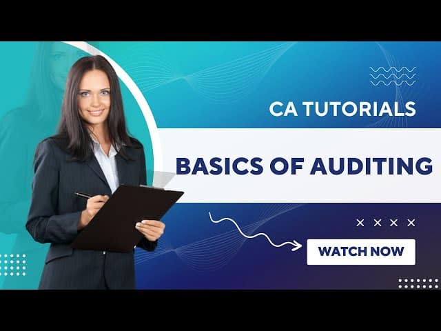 Basics of Auditing Video || AJA Commerce Academy || CA Coaching in Hyderabad
